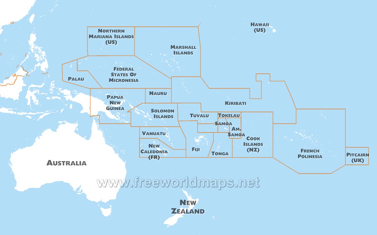 Oceania Map MRS MCGREW #39 S CLASS